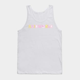 Pink and Yellow AXIDWORLD Tank Top